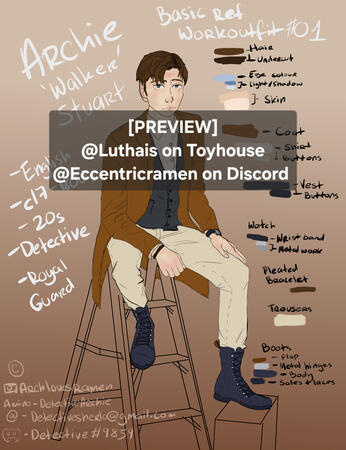 Personal OC ref detailed sketch