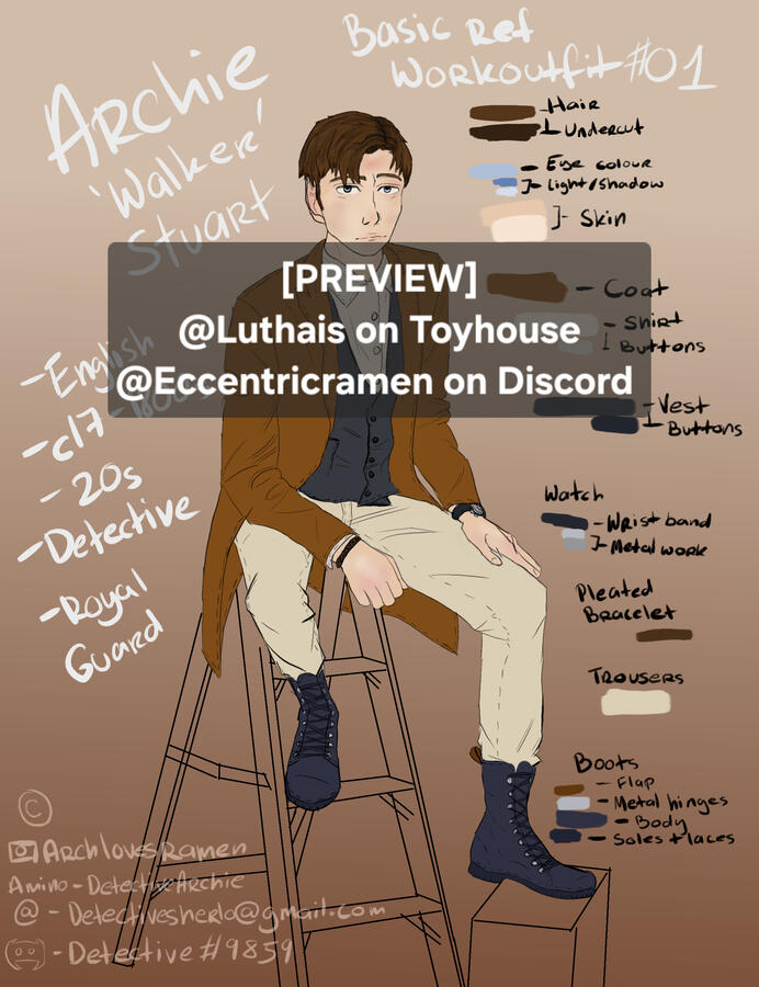 Personal OC ref detailed sketch Personal OC ref detailed sketch